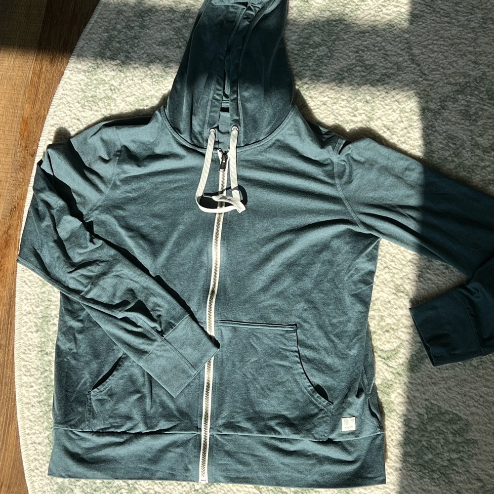 Vuori Teal Zip-Up Hoodie